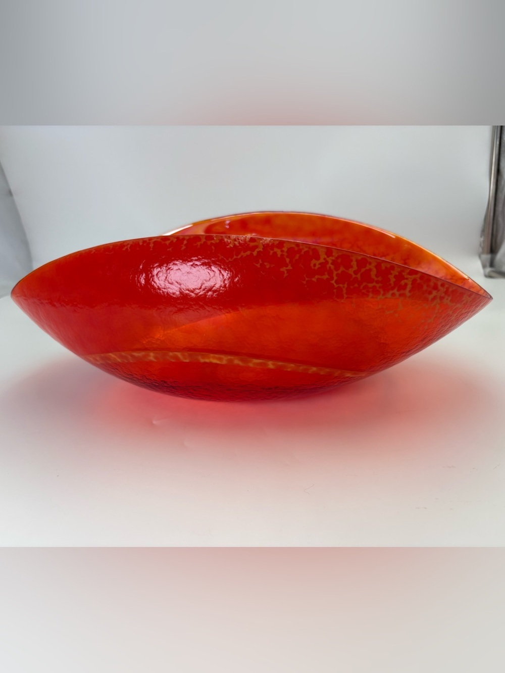 Large Murano Glass Sunset Bowl Crate & Barrel - Made in Italy - Picture 2 of 16